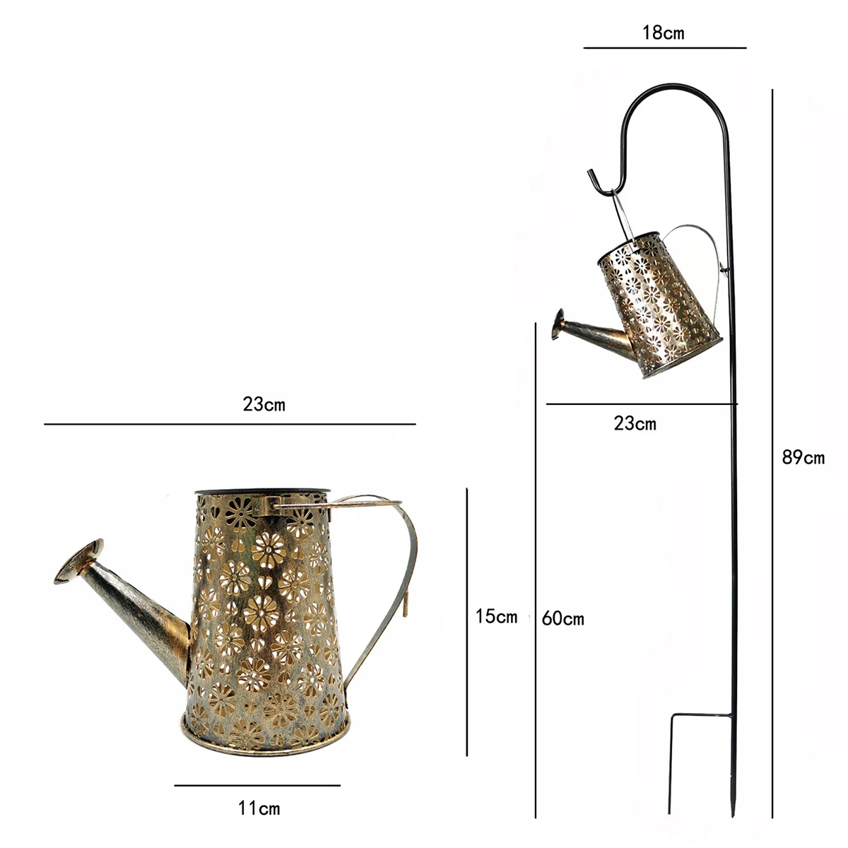 

Solar Kettle Lamp Outdoor Hanging Watering Can Light IP65 Waterproof Garden Light Watering Can Sprinkler Fairy Light for Patio