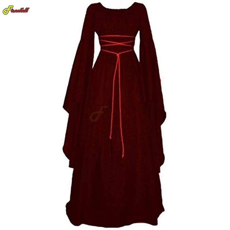 

2022 Party Cosplay Costme Womens Renaissance Costumes Medieval Irish Over Dress Victorian Retro Gown Cosplay S-2XL