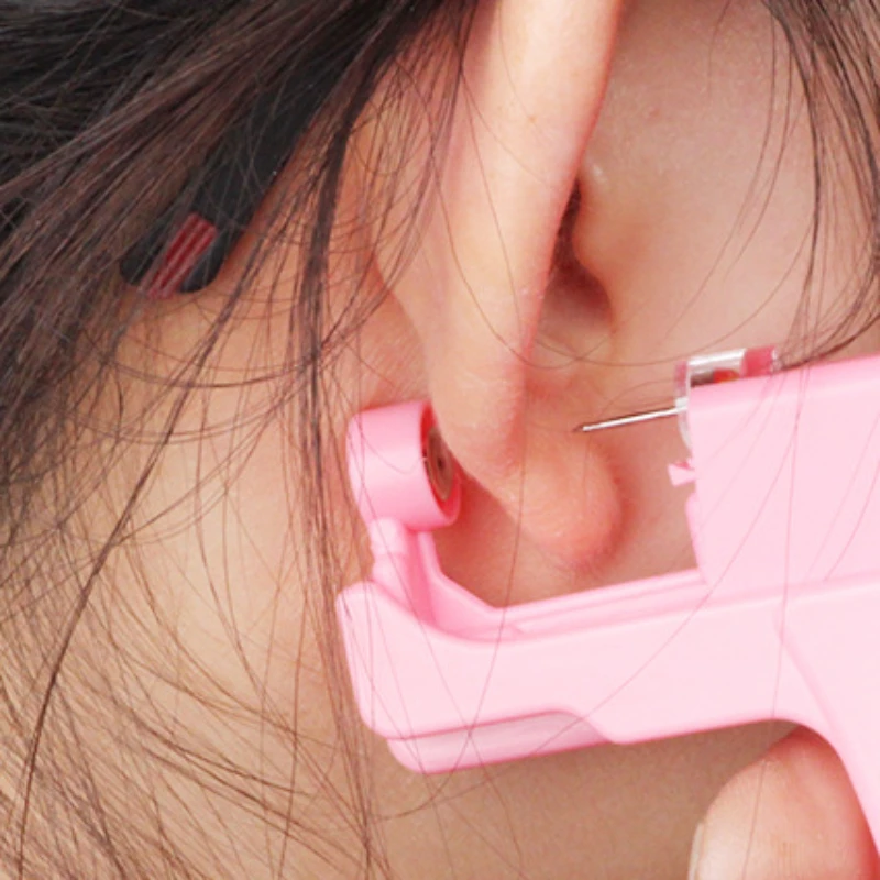 Одноразовый стерильный розовый пирсинг для ушей второго поколения 1-8 шт.