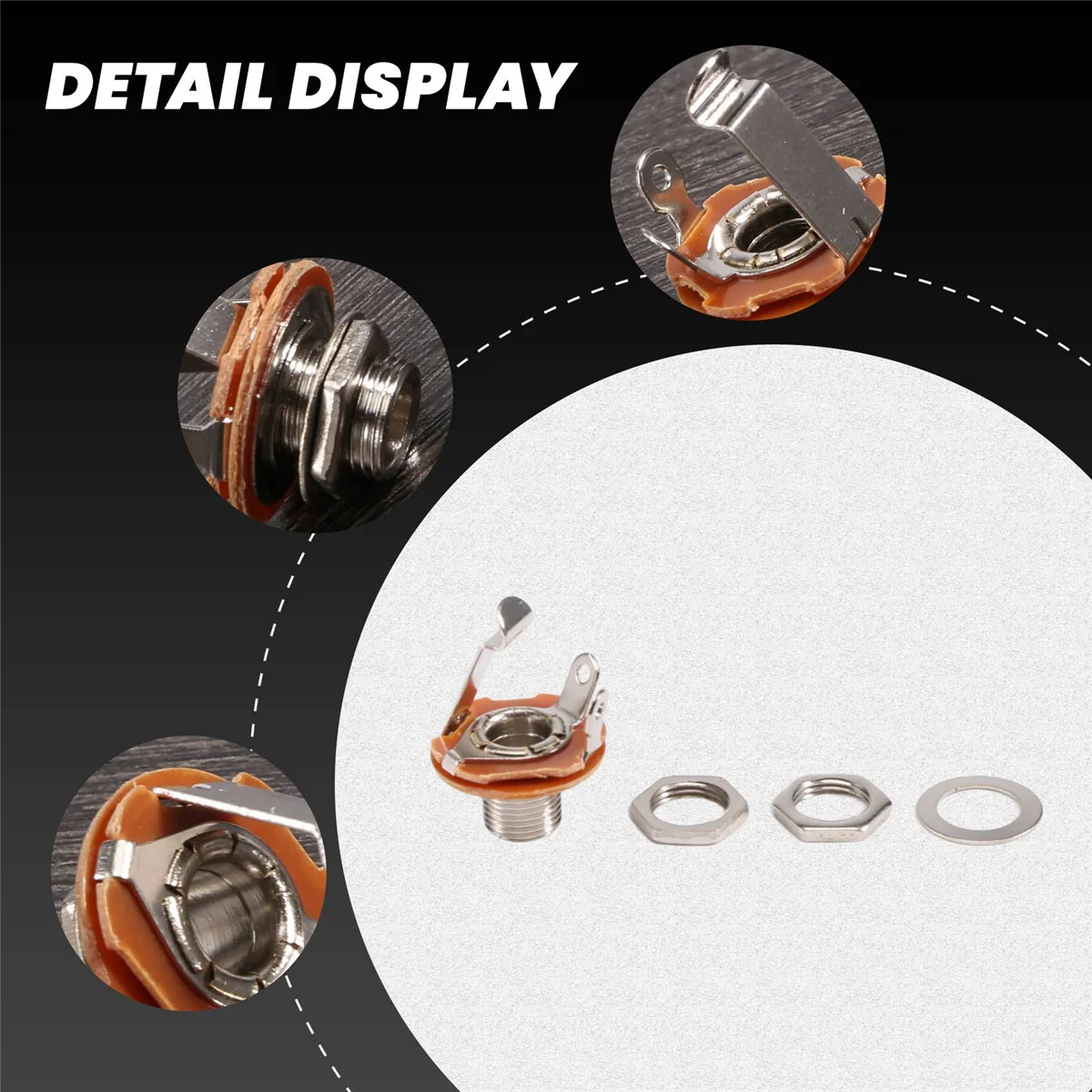 Запчасти и аксессуары для гитары 1/4 6 35 мм 2-проводное моношасси Гитарный разъем