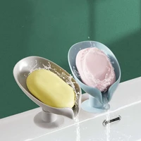 new leaf shaped soap box perforated free standing suction cup drain bathroom storage soap rack laundry bathroom accessories