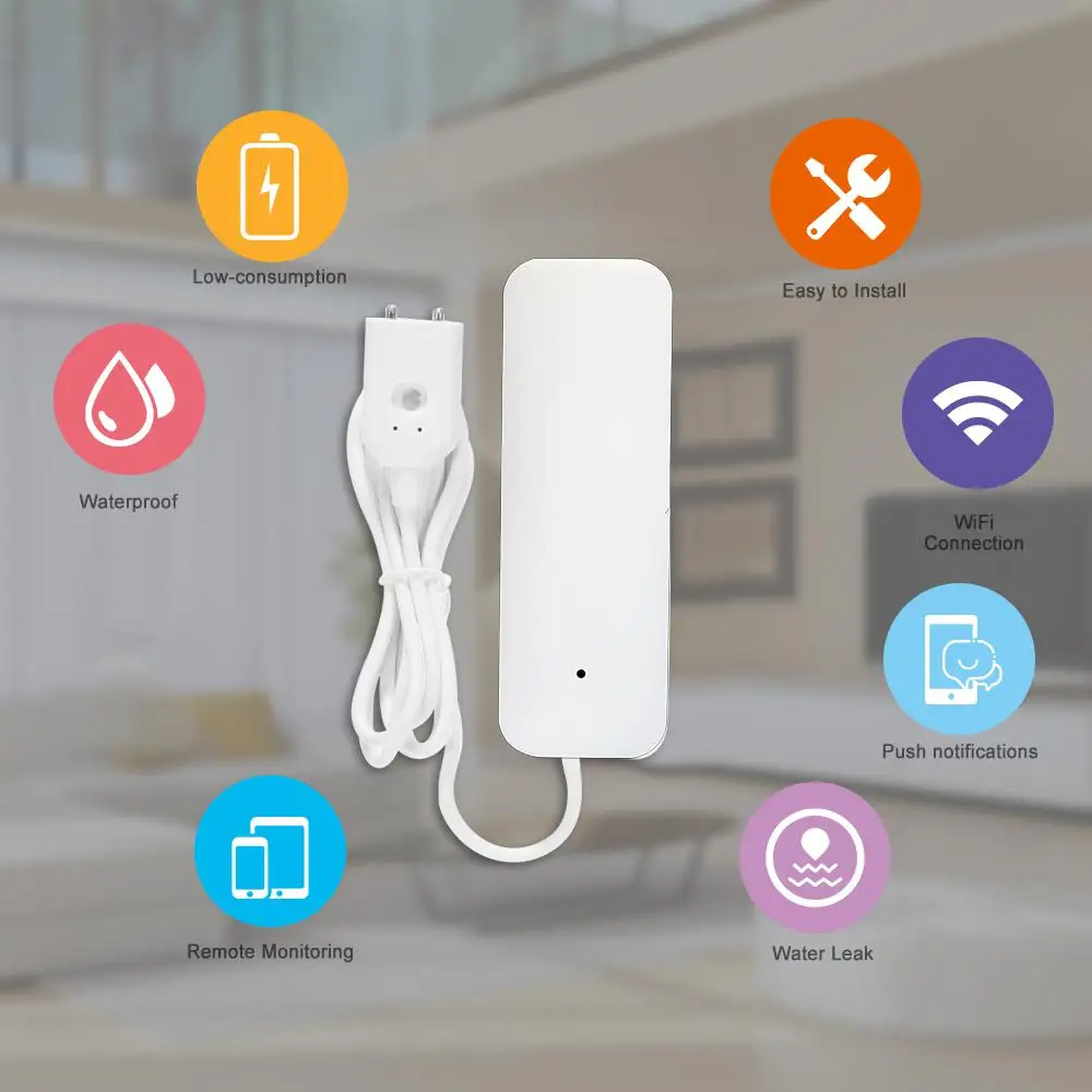 

Датчик утечки воды Tuya с Wi-Fi и сигнализацией