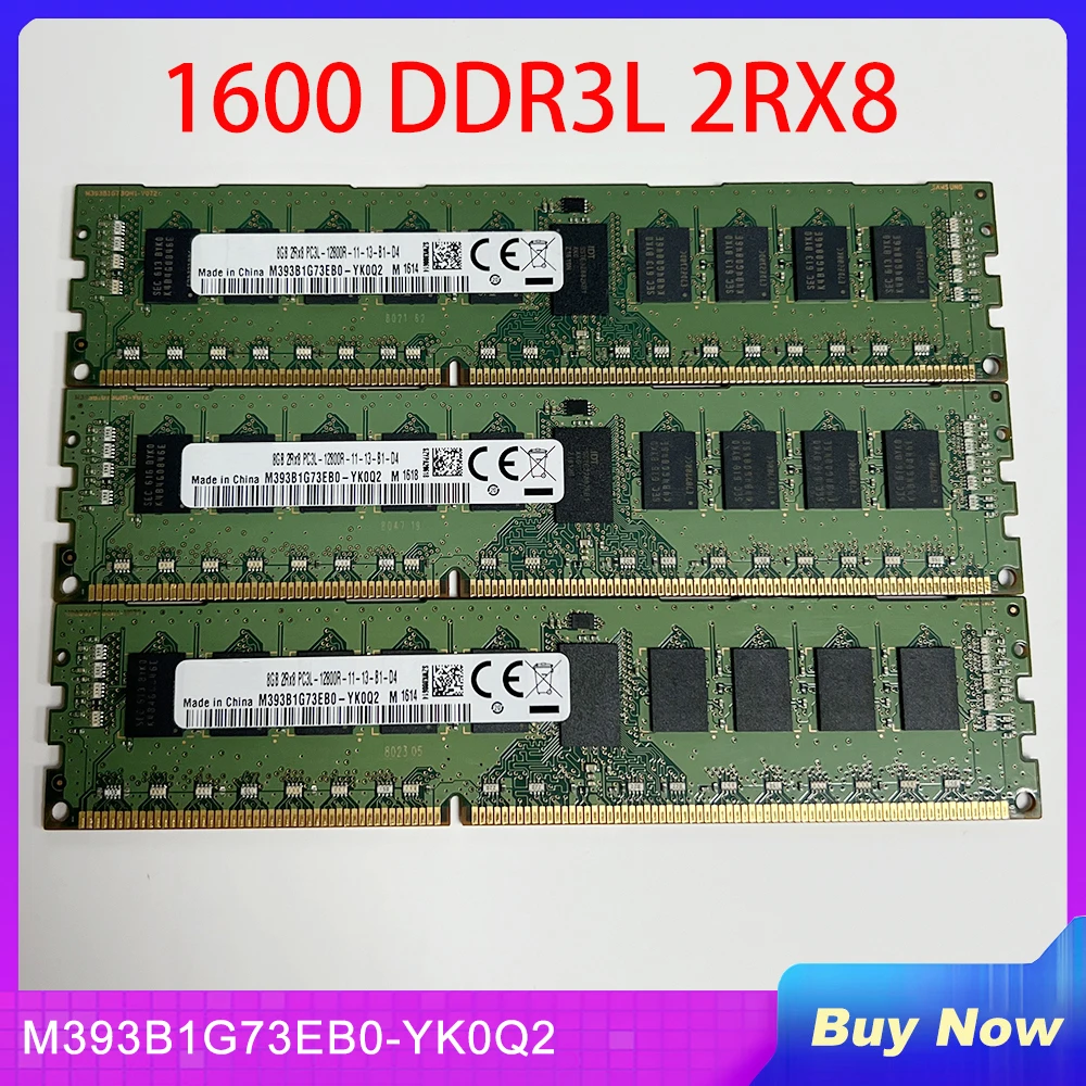 Серверная память для Samsung RAM 1600 DDR3L 2RX8 PC3L-12800R 8GB 8G