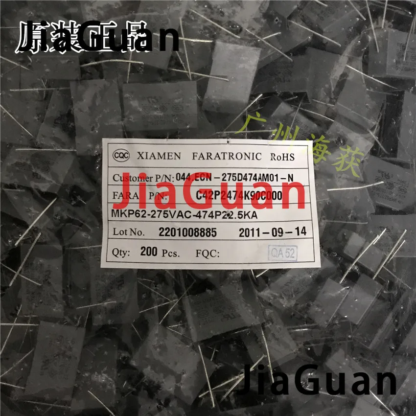 20pcs Xiamen Faratronic MKP62 0.47UF 275VAC 470NF P22.5MM FARA MKP 474 275V gray film capacitor 0.47uf/275vac 474/275VAC