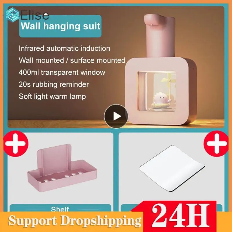 

Wall-mounted Dishwashing Liquid Dispenser Infrared Sensing Creative Smart Soap Dispenser Ipx Waterproof Washing Dispensers Hot