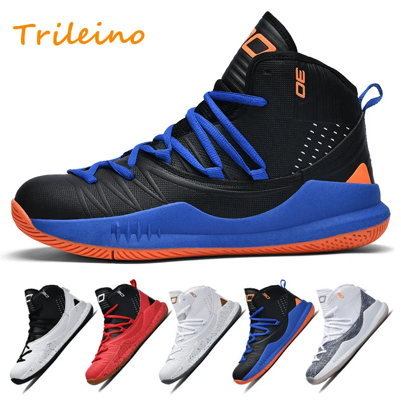 

New Popular men's high-top basketball shoes outdoor wear-resistant high-elastic basketball training shoes big size sports shoes