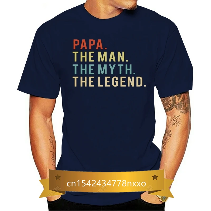 

Papa The Man Myth Legend T Shirt For Dad Fathers Day Men Birthday Tee Gift Humorous Tee Shirt