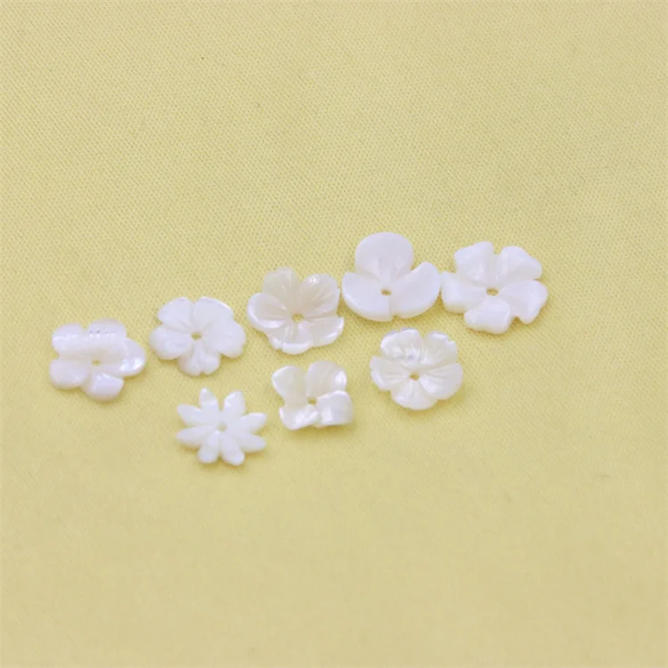 

Natural White Shell Flower Loose Beads Pumpkin Charms For Jewelry Making Necklace Bracelet Earring Woman DIY Accessories Gifts