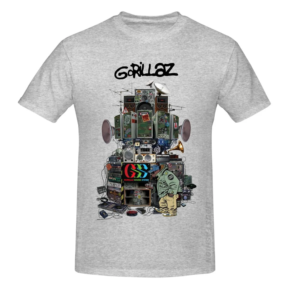 

Футболка Gorillaz JAPANES в стиле хип-хоп с аниме-героями игры Boombox, женская одежда, свитшот с коротким рукавом, нательная рубашка, футболка унисекс