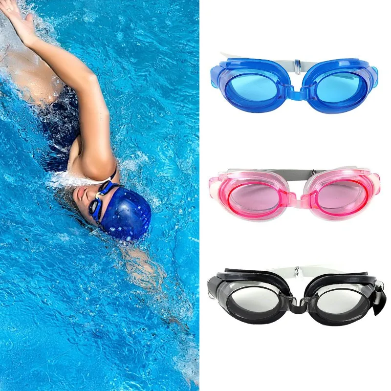 

Summer Swimming Goggles Set Waterproof PVC Vertical Swimming Goggles Earplugs Nose Clip Goggles 3 Pcs Set For Surfing Bathing