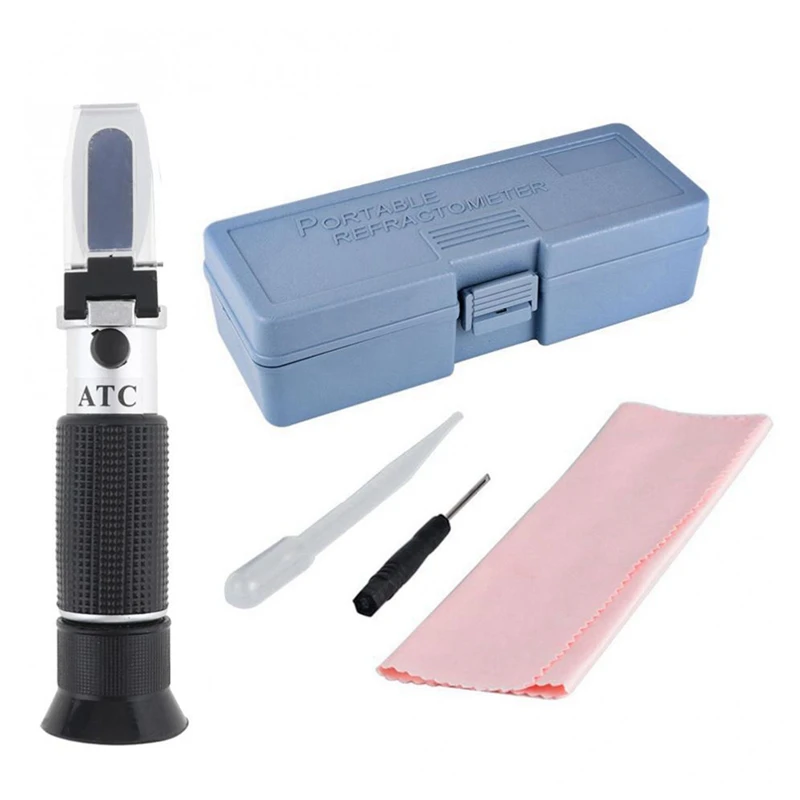 

Handheld Refractometer Sugar Concentration Meter Densimeter 0-32% Brix Saccharimeter Sugar Tester Fruits Grapes