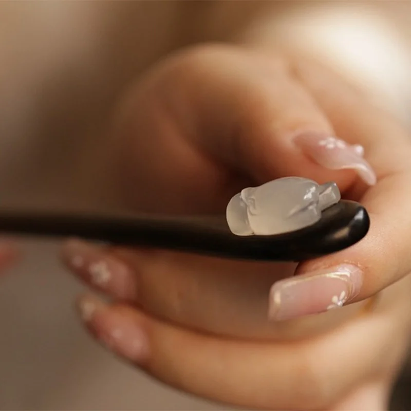 Деревянная заколка для волос с изображением милой маленькой лисы Новая