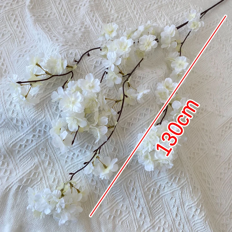 Розовый красный белый подвесной искусственный цветок ветка вишни украшение для