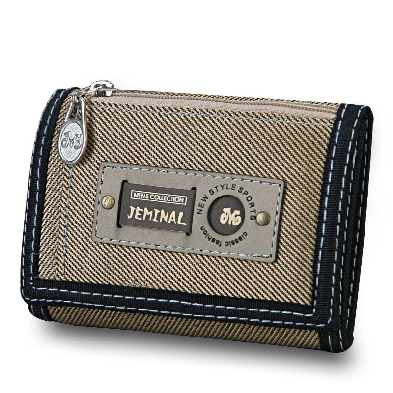 

Wallets for Men Hasp Zipper Canvas Male Purses Short Wallet Quality Cards ID Holder Money Bags Clutches Coin Purse Burse Pocket