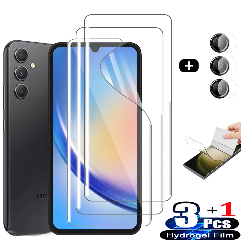 

For Samsung A34 A54 5G Hydrogel Film A54 A53 A52 Screen Protector Samsung Galaxy S23 Ultra S22 Plus Soft Films A34 Pelicula hidrogel A54 Camera Protection A13 A23 A33 A14 A24 Front Clear HD Anti-Scratch Movie