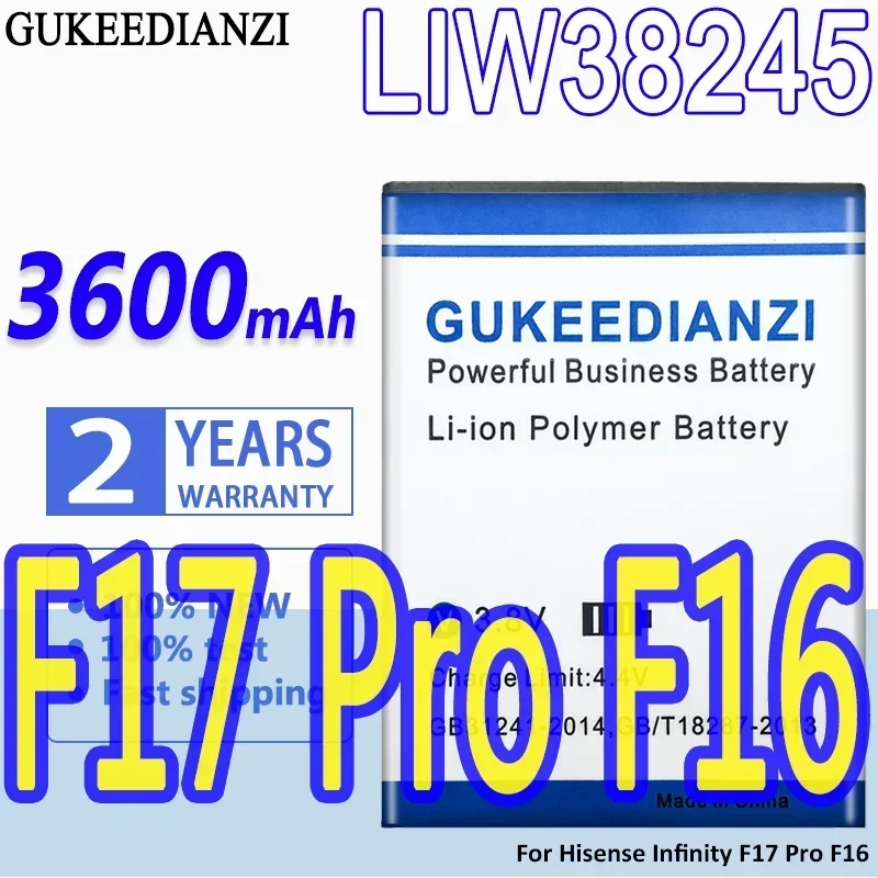 Аккумулятор GUKEEDIANZI большой емкости LIW38245 3600 мАч для Hisense Infinity F17 Pro F16 аккумуляторы