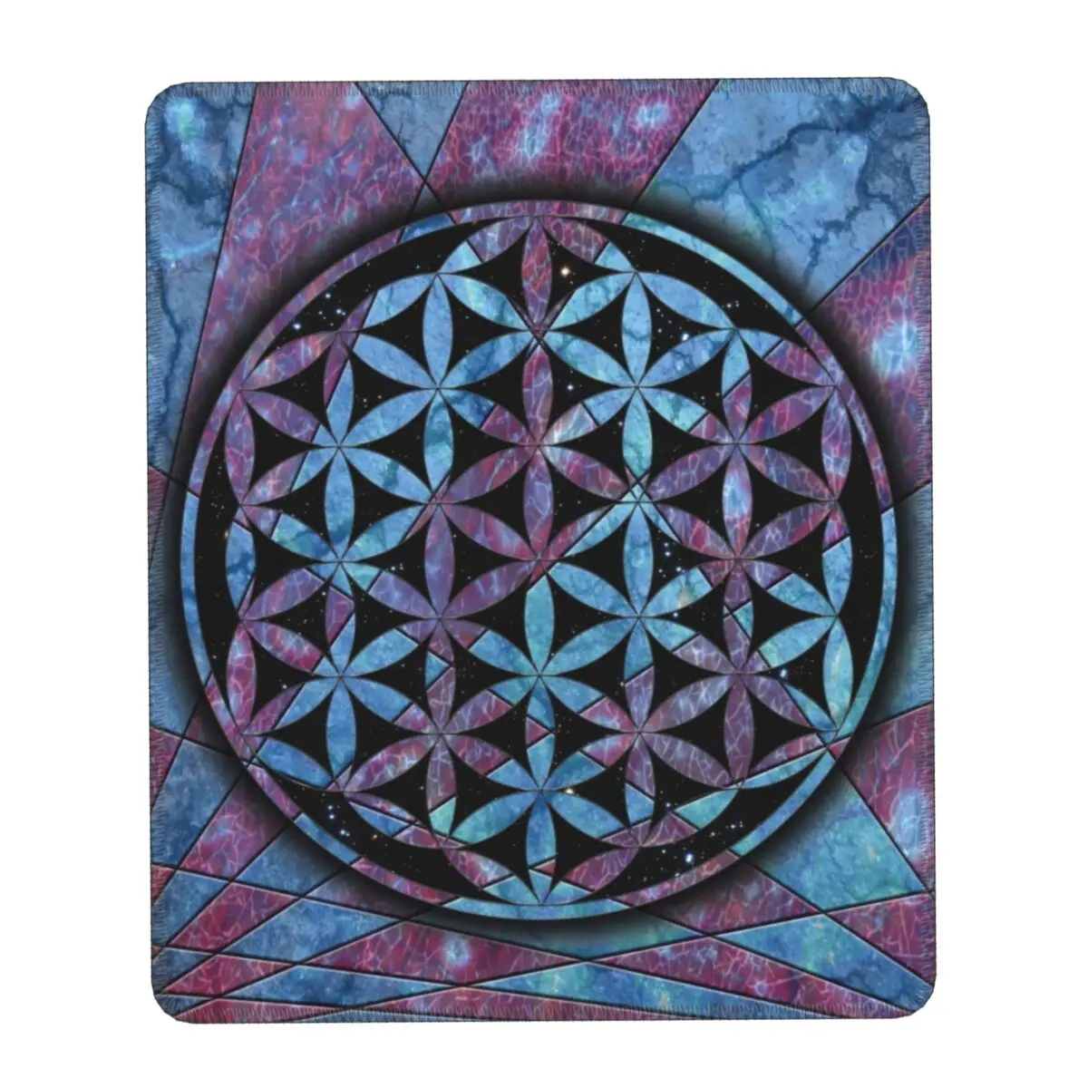 

Custom PC Gaming Mouse Pad Non-Slip Rubber Base Flower Of Life Sacred Geometry Mandala Mousepad Office Computer Geometric Mat