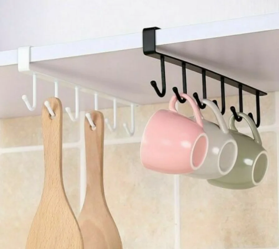 

Cabinet Storage Rack Wall Mugs Hanging Organizer Shelf Holder For Kitchen Rack