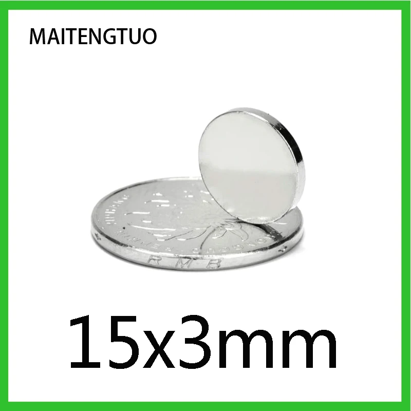 

10/20/50pcs 15x3 mm Search Minor Magnet Diameter 15mm x 3mm Bulk Small Round Magnetic 15x3mm Neodymium Disc Magnets 15*3 mm