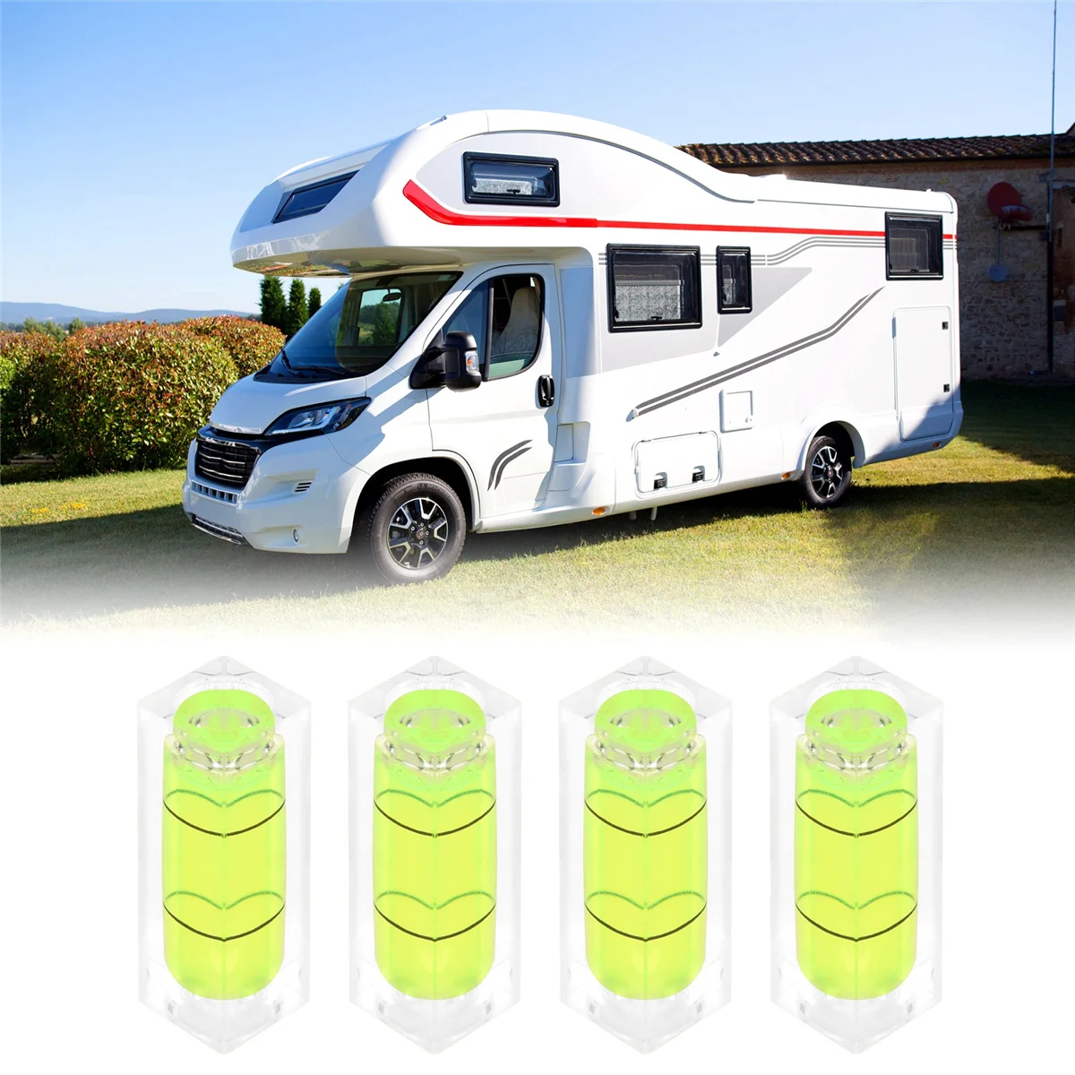 4 шт. 10x10x29 мм Универсальный квадратный Трипод с пузырьковым уровнем для