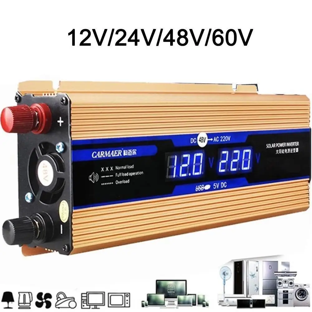 

350W 12V To 220V LED Display Car Power Inverter Converter Modified Adapter Voltage Transformer Sine Dual USB Car AC Wave O6K2