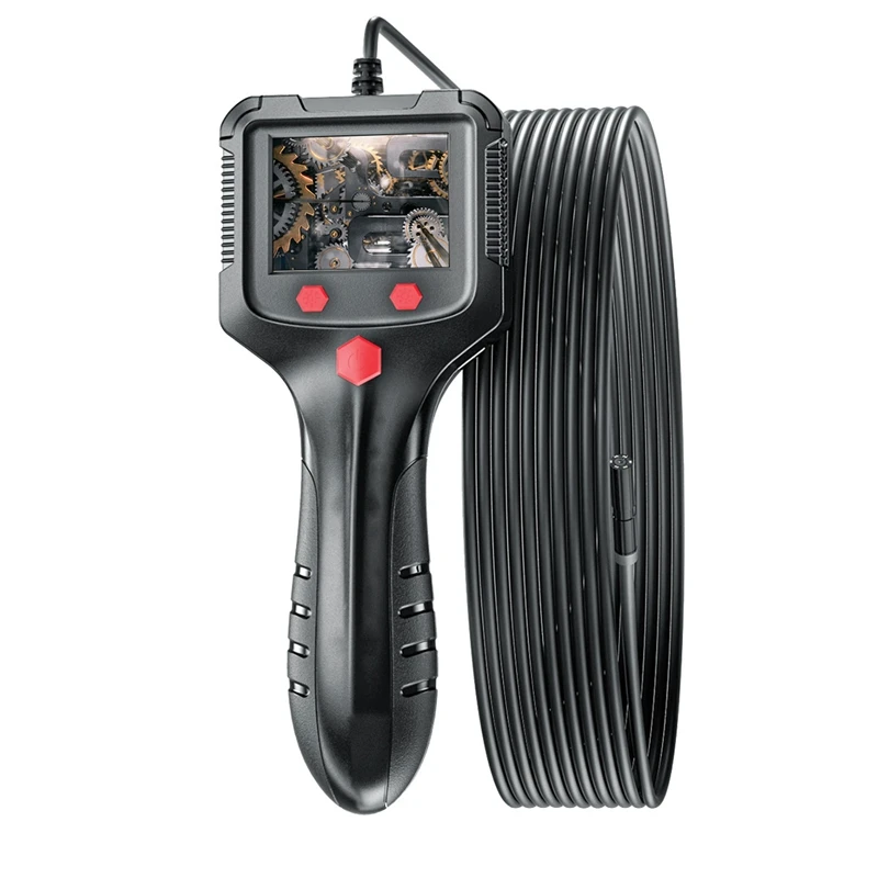 

8MM Single Lens Industrial Endoscope With 2.4 Inch IPS LCD 1080P Digital Borescope IP67 Camera With 6 Adjustable LED