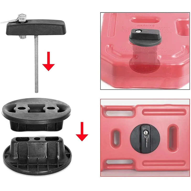 Strong Fuel Can Lock Bracket Mount for 10 20 30L Jerry Gas Diesel Tank Oil Container Spare Petrol Backup |
