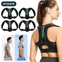 adjustable posture corrector belt upper back brace for clavicle support and providing pain relief from neck back and shoulder