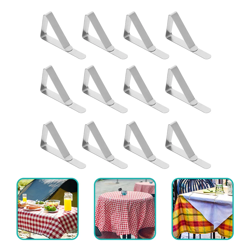 

24Pcs Anti-rust Table Cover Clips Dinner Cloth Clamps Tablecloth Fixing Clamps for Camping Table Cloth Picnic