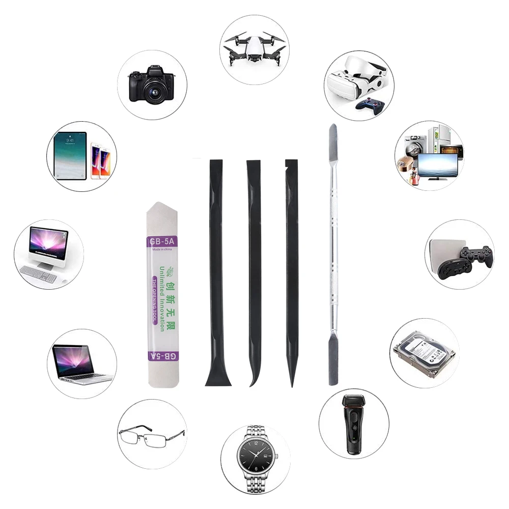 

5 in 1 High Quality Metal Pry GB-5A Double-Ended Stick Disassemble Repair Pry Tools for Cell Phone Tablet MP3 Laptop 80set/lot