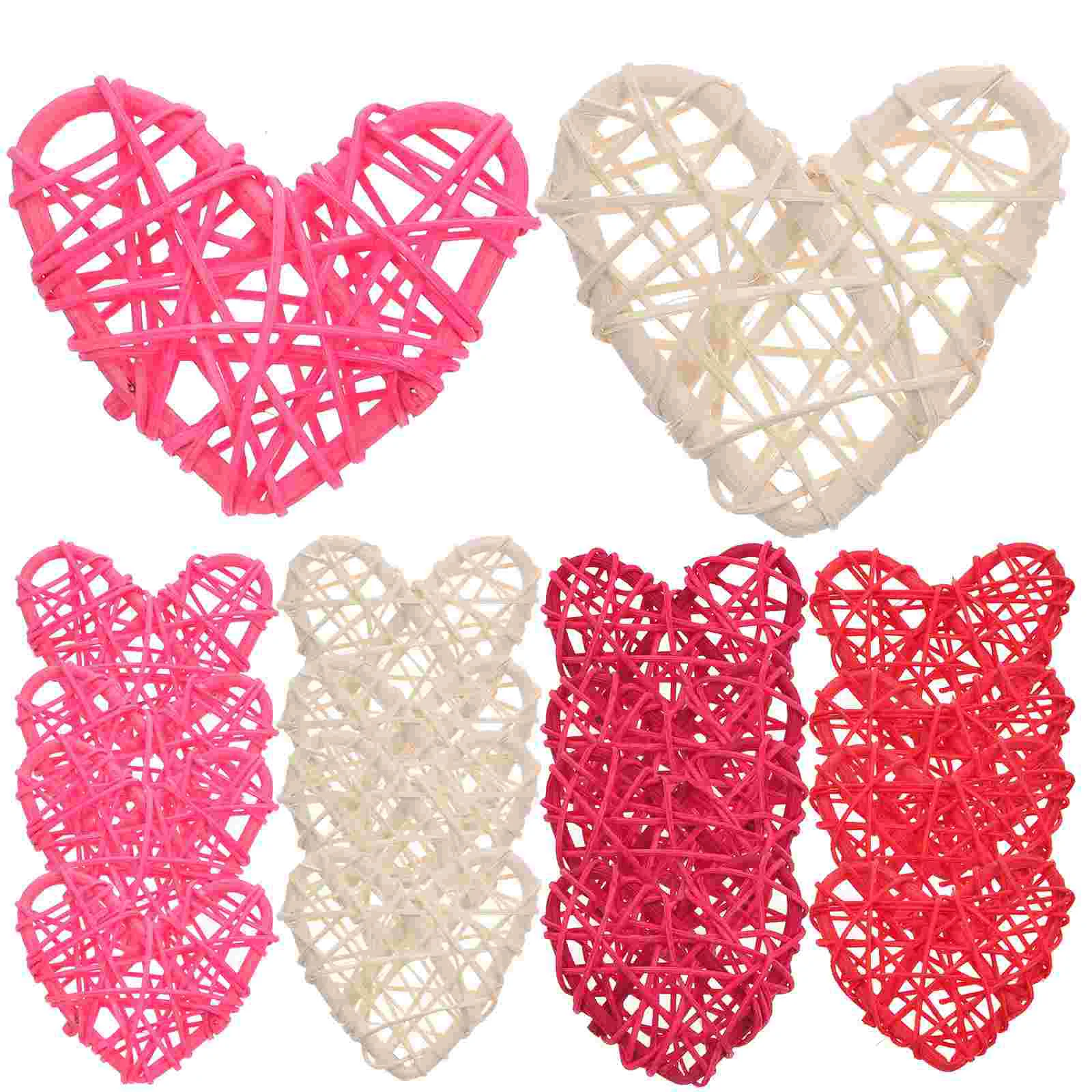 

Rattan Wicker Heart Toys Filler Vase Hanging Day Shaped Valentine S Wedding Craft Hamster Teething Molar Animal Chinchilla Chew