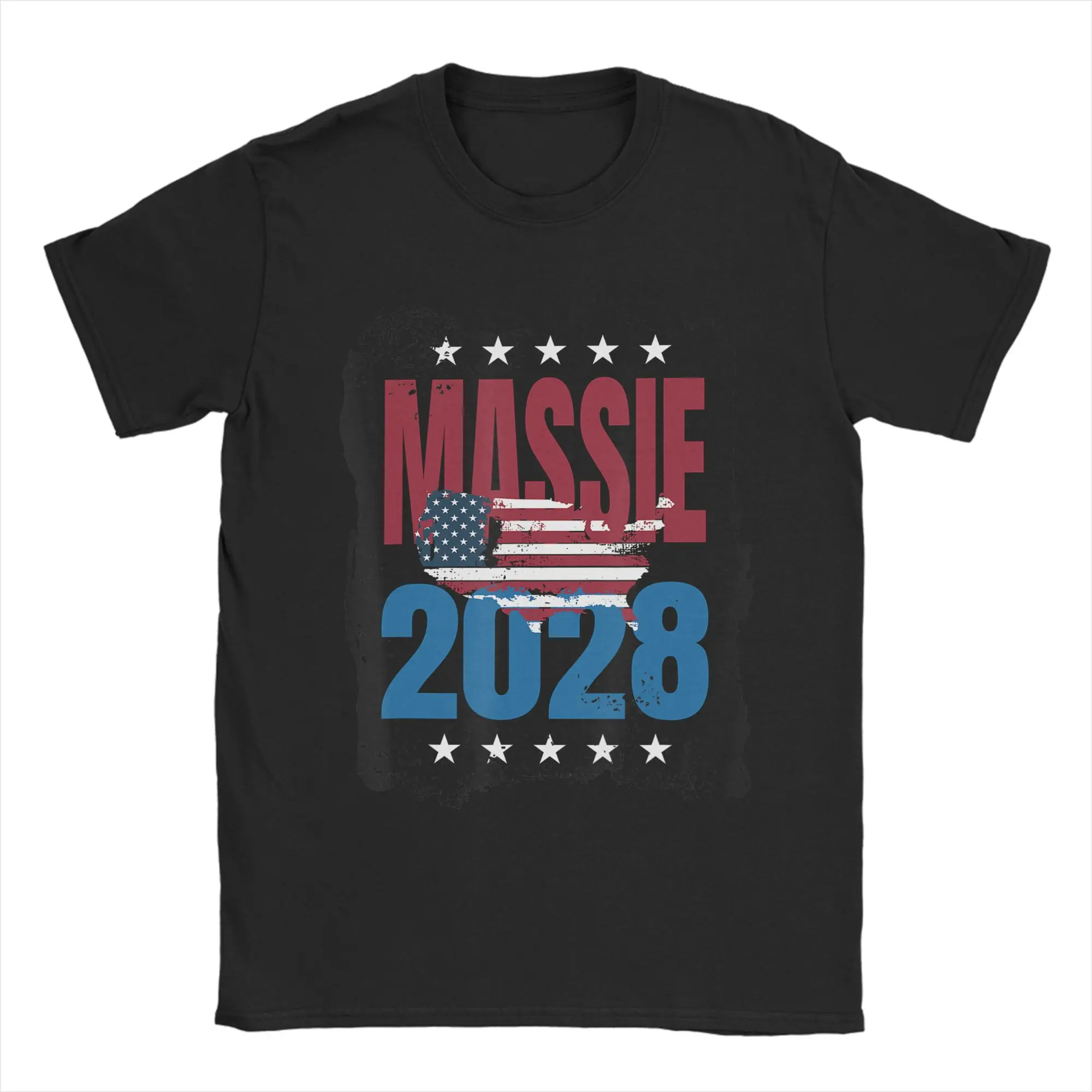 Фото Повседневные футболки Casual Hope Massie 2028 for President Thomas Massie 2028, мужские хлопковые футболки с коротким рукавом, одежда больших размеров №1