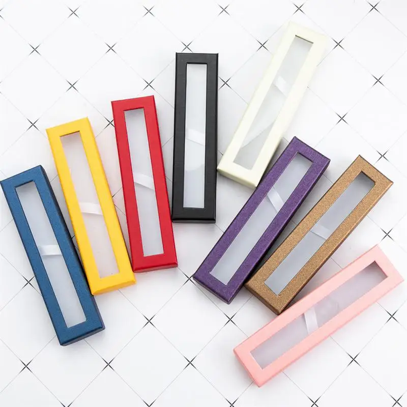 

Fashionable Interior Texture Delicate Neutral Pen Box Innovative Design Simple Pen Box Metal Ballpoint Pen Box Carton Pen Box