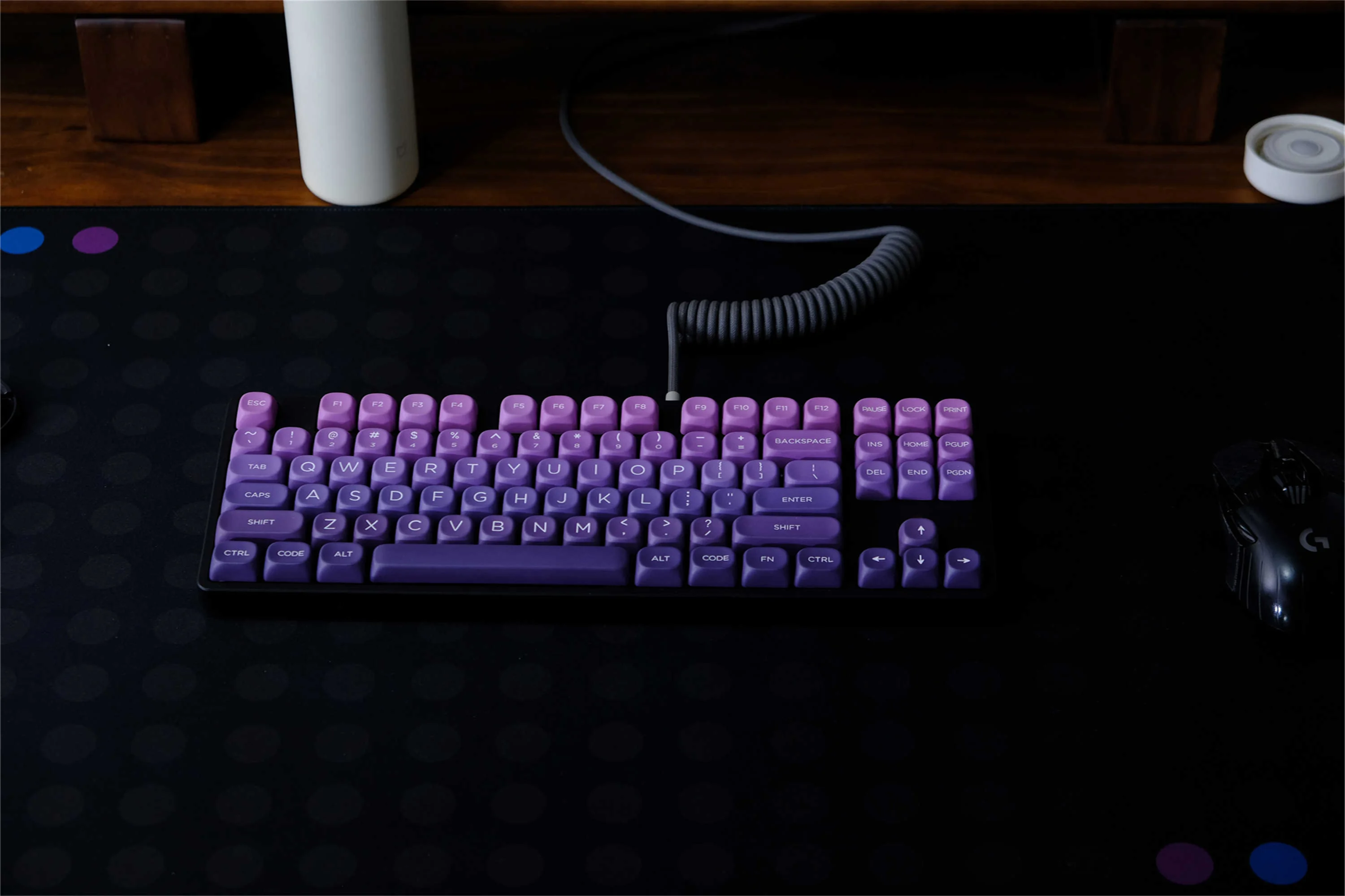 Фото Клавишные колпачки GMK Lucky Purple Gradient, 126 клавиш, материал PBT, профиль MOA XOA, DYE-SUB, для механической клавиатуры с переключателями MX №5