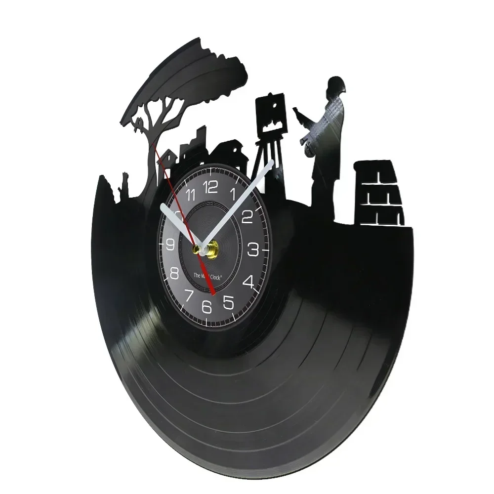 Живая живопись искусство настенная фотография виниловая пластина часы