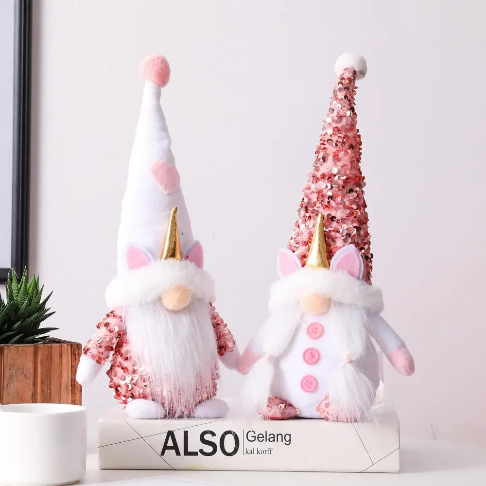 

Sequin Window Decorative Articles Coffee Bar Dwarf Decoration Faceless Dolls Dolls Tray Decor Adorable Plush Toys