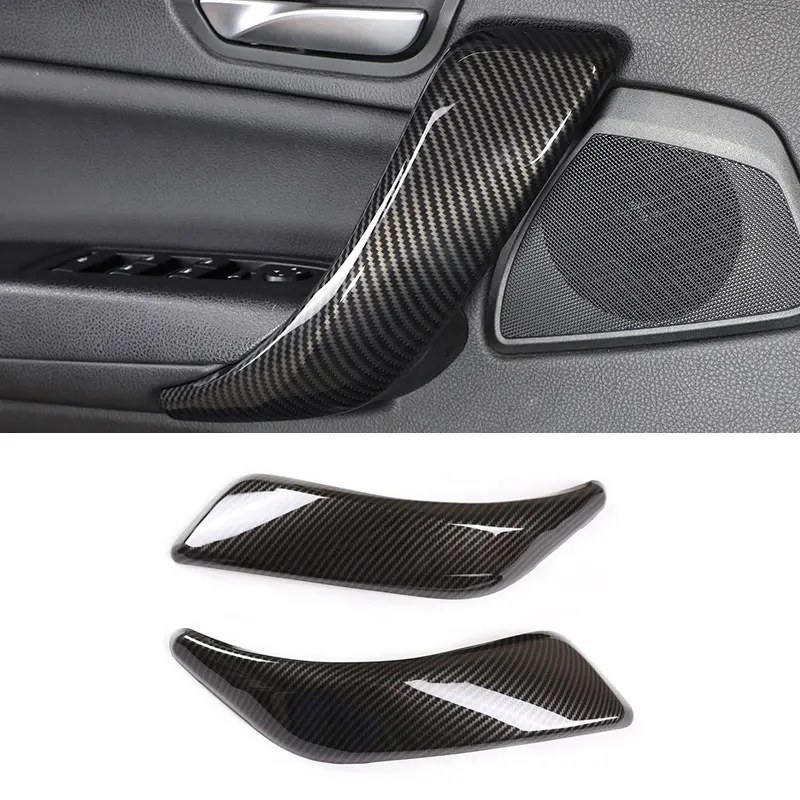 Купи For BMW 1 2 Series F20 F21 F22 F23 2012 2017 2pcs ABS Carbon Fiber Texture Interior Door Handle Pull Cover Protective Trim за 1,154 рублей в магазине AliExpress