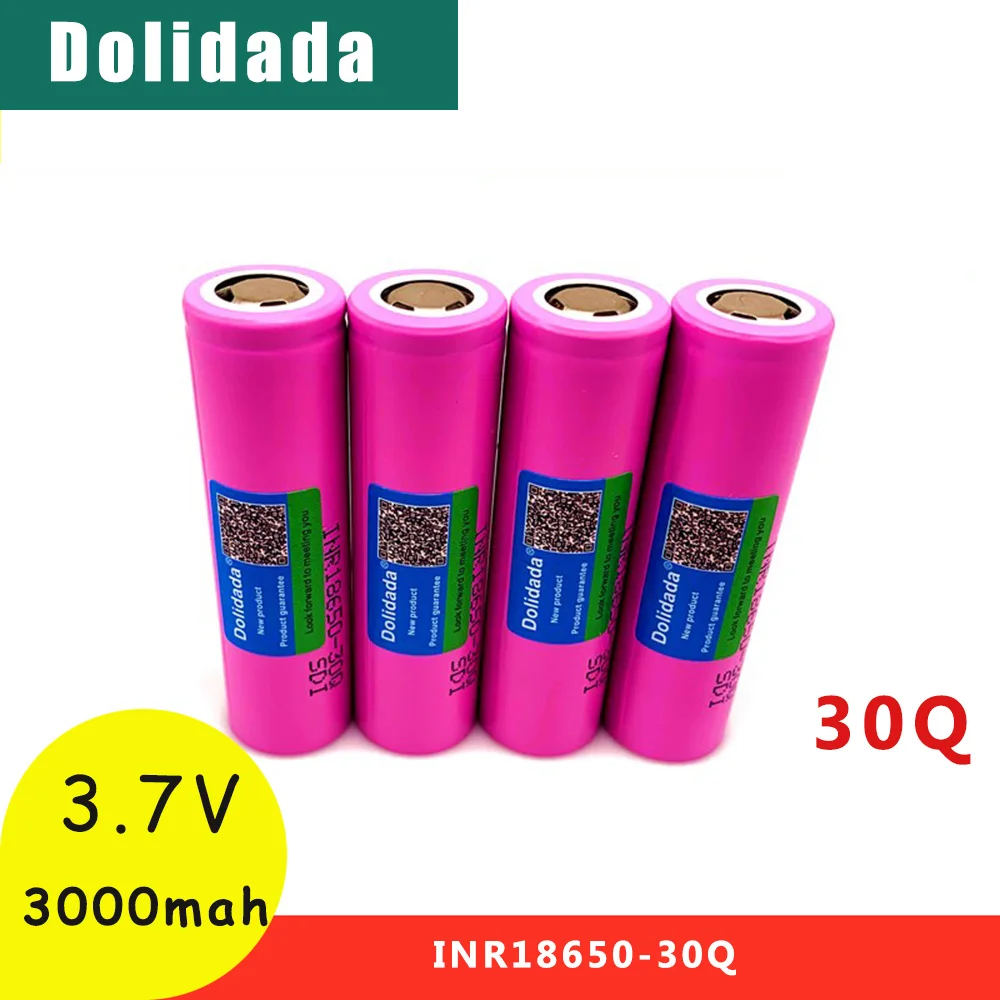 

Dolidada18650original for Samsung18650 Battery 3000mahINR18650 30Q 20A Li- Ion Rechargeable Battery for Electric Snowmobile Etc