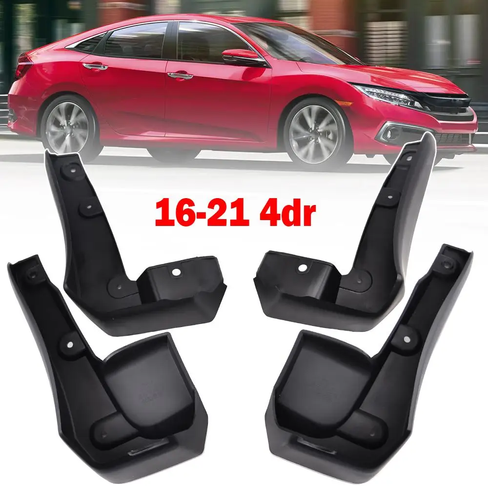 

4 шт./комплект, брызговики для Honda 10TH CIVIC 4dr Sedan 2016 - 2021