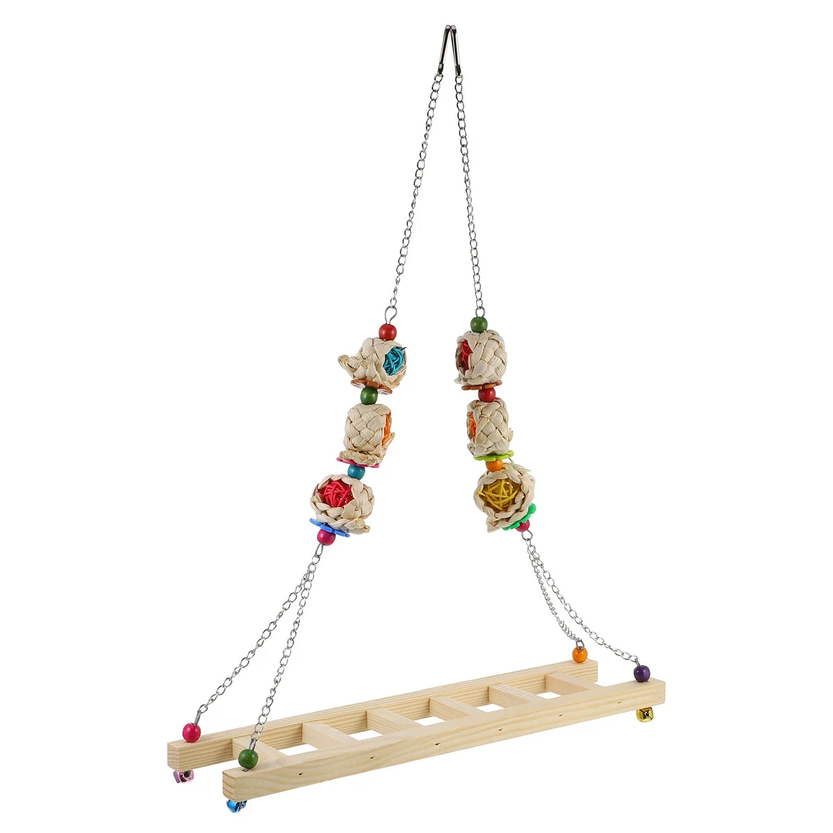 

Simulation Chicken Ladder Swing Perch Wood Stand for Rooster Bird Parrot