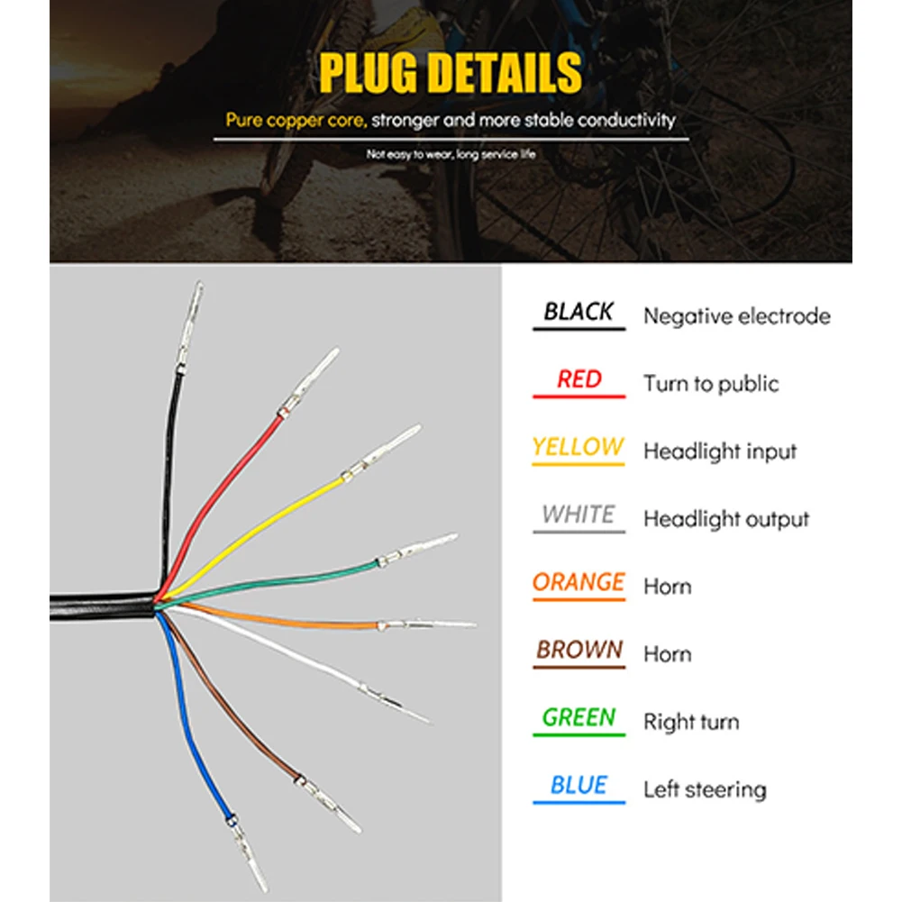 Поворотный сигнал для электровелосипеда водонепроницаемый 36 В/48 в |