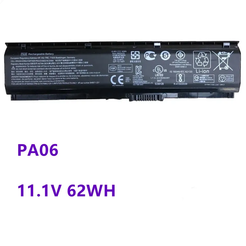 PA06 10 95 В 62WH Аккумулятор для ноутбука HP Omen 17-w000 17-w200 17-ab000 17t-ab200 849571 -221 -241 849911 -850HSTNN-DB7K