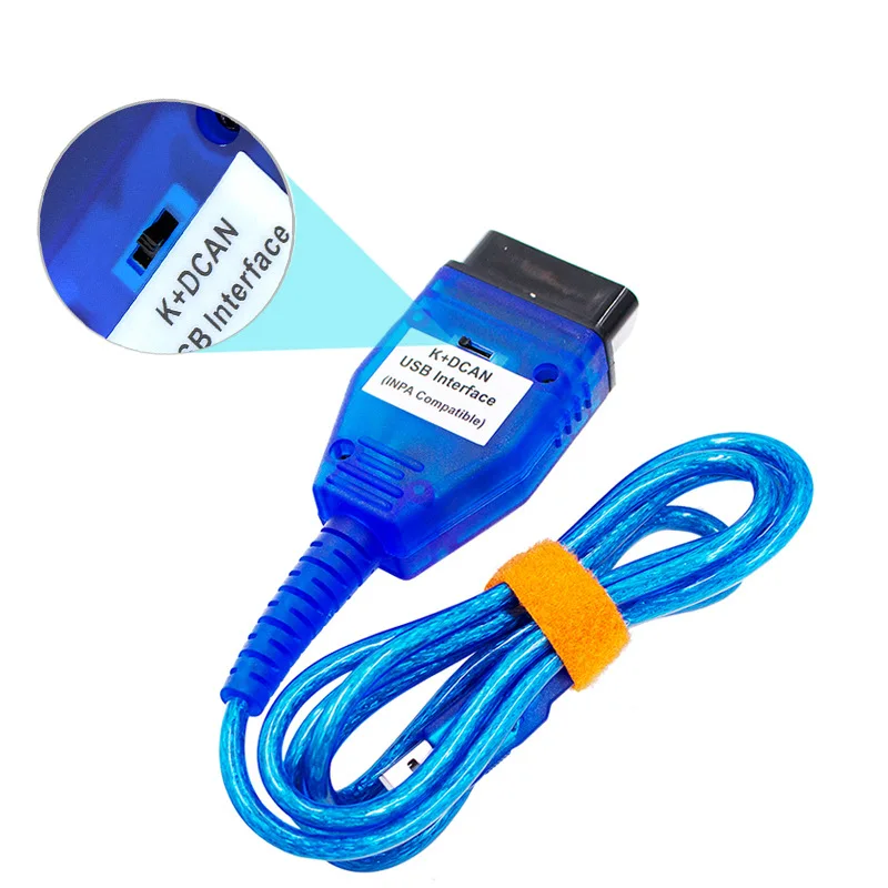 INPA K + DCAN USB FT232 с переключателем для автомобильной диагностической линии BMW синий -