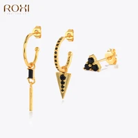 roxi 3pcs colorful crystal creative jewelry set earrings for women girls fashion earrings ins piercing earring jewelry