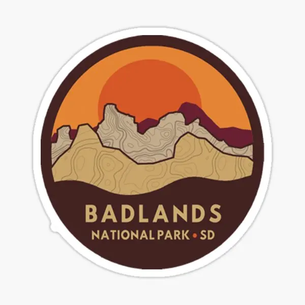 

Badlands National Park 5PCS Stickers for Water Bottles Anime Print Cartoon Bumper Kid Art Stickers Living Room Decor