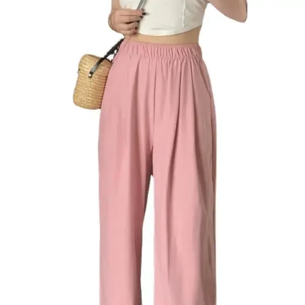 Женские весенние повседневные брюки свободного кроя цвета хаки с прямыми