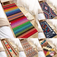 bohemian style bedroom carpet kitchen mat entrance doormat living room floor long 3d pattern anti slip flannel material rug