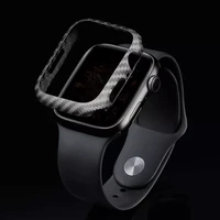 carbon fiber cover for apple watch case 44mm 45mm 41mm 40mm iwatch 42mm 38mm smartwatch protector apple watch series 7 6 5 3 se