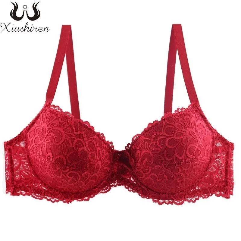 

Xiushiren New 2018 Sexy Lace Women Bra Plus Size C D DD E Big Size Bralette Ultrathin Pure Cotton Brassiere Embroidery Underwear