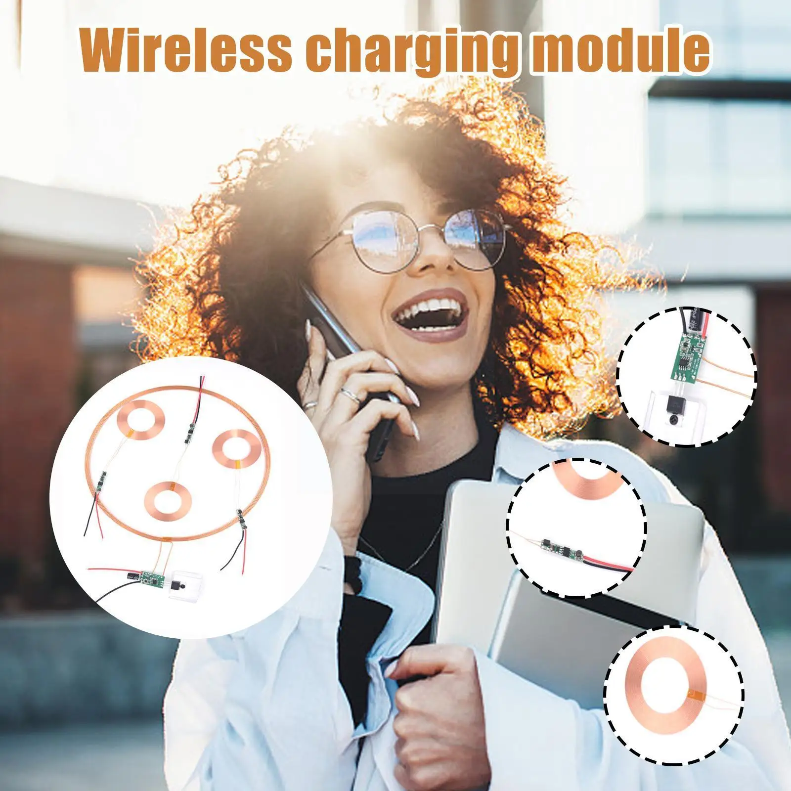 

Taidacent Wireless Inductive Induction Coil Long Distance Module Charging Transmitter Charger Wireless 5V Receiver 24V Supp F1Y9